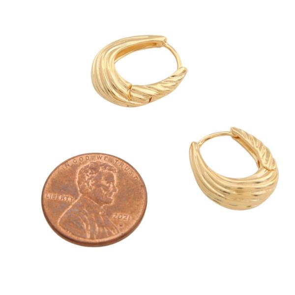 SODAJO GOLD DIPPED HUGGIE HOOP EARRING