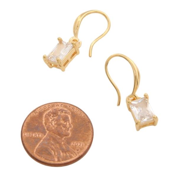 14K GOLD DIPPED HOOP DANGLE EARRING
