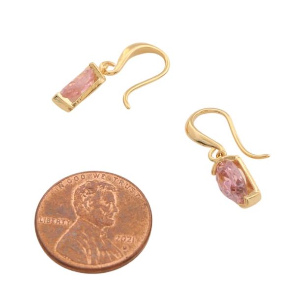 14K GOLD DIPPED DANGLE EARRING
