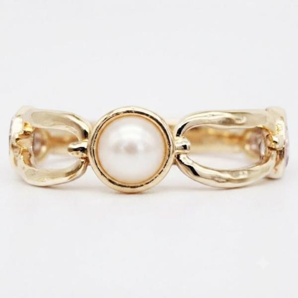 RHINESTONE OPEN LINK STRETCH BRACELET