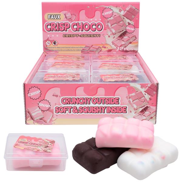 CRISP CHOCO CRIPSPY SQUISHY SQUEEZE TOY (12 UNITS)