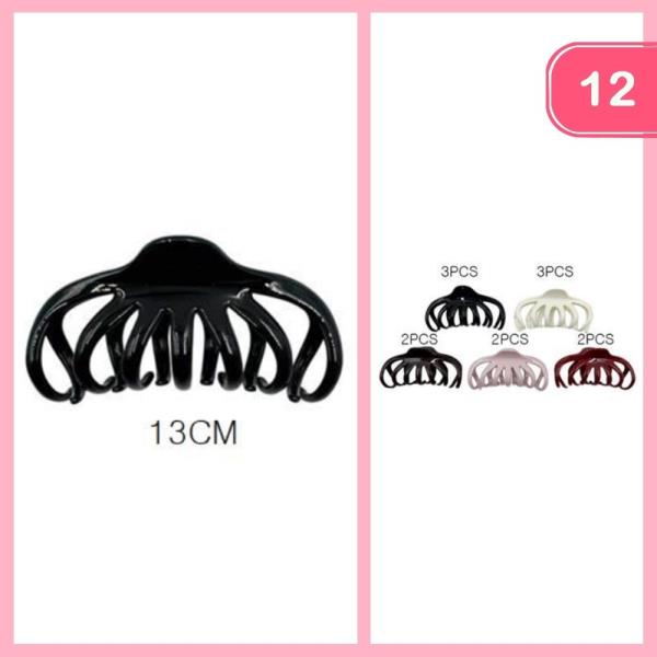 HAIR CLAW CLIPS (12 UNITS)
