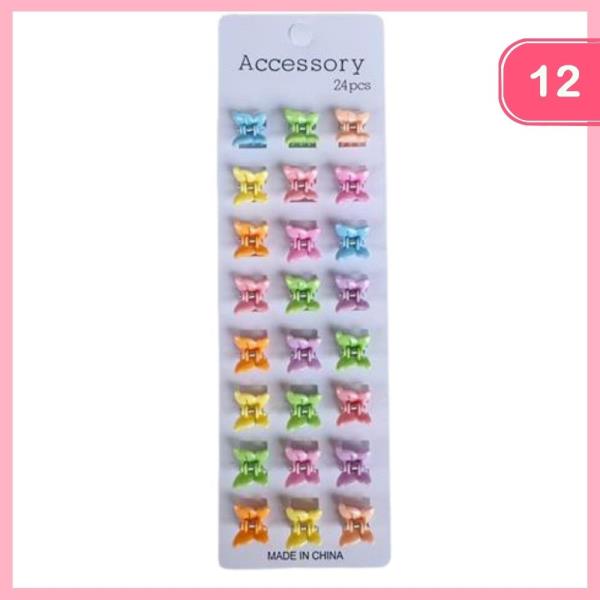 MINI BUTTERFLY HAIR CLAW CLIPS (12 UNITS)