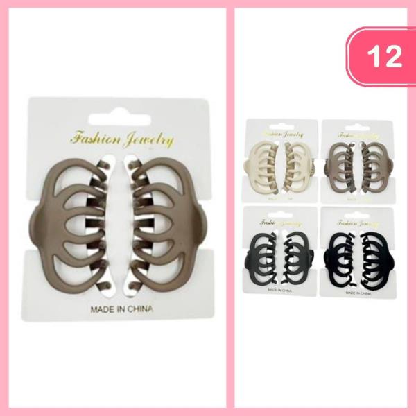 HAIR CLAW CLIPS (12 UNITS)