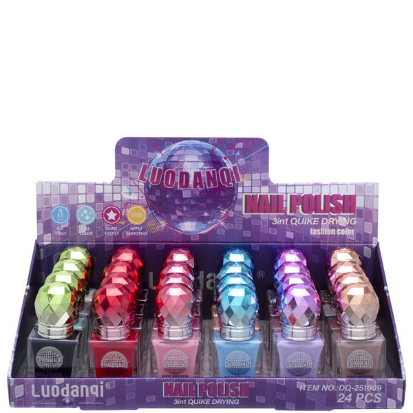 LUODANQI 3IN1 QUIKE DRYING NAIL POLISH (24 UNITS)