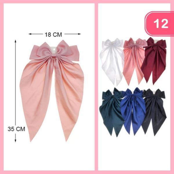 LONG TAIL HAIR BOW (12 UNITS)