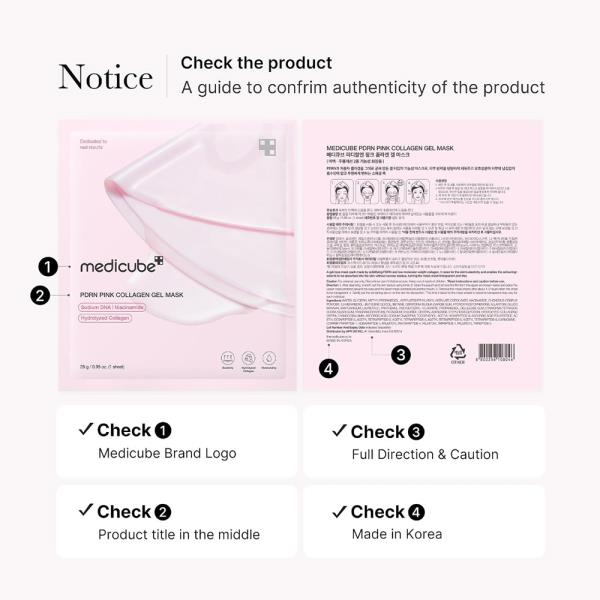 MEDICUBE SALMON DNA PDRN PINK COLLAGEN JELLY GEL MASK 4 PC SET