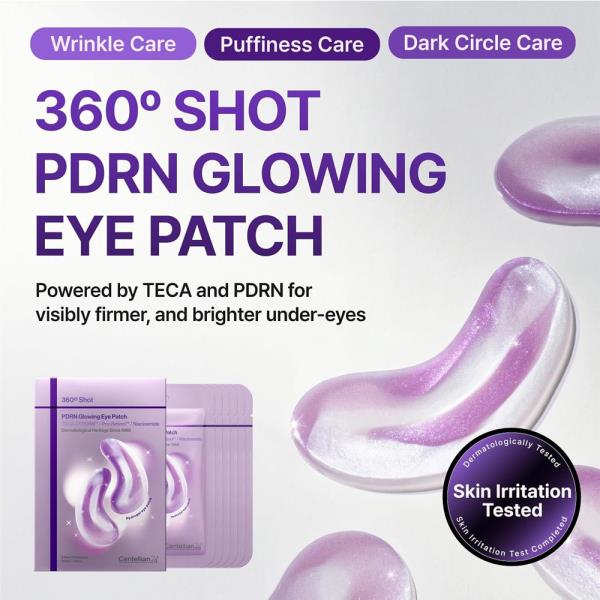 CENTELLIAN 24 360 SHOT PDRN GLOWING EYE PATCH (6 SETS, 12 PATCHES)