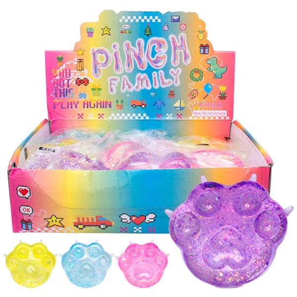 PINCH FAMILY PAW SQUISHY SQUEEZE TOY (8 UNITS)