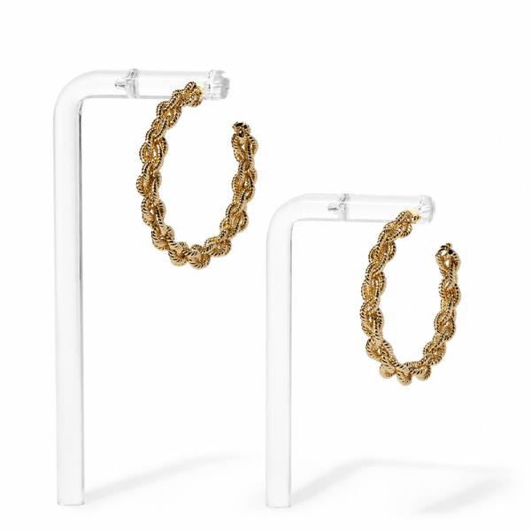 TWISTED HOOP EARRING