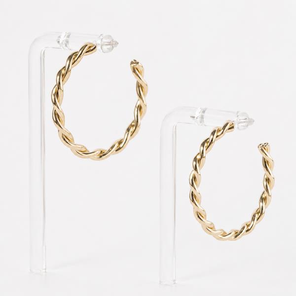 TWISTED HOOP EARRING