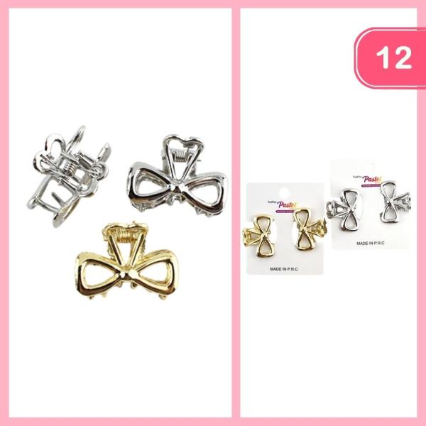 METAL BOW HAIR CLAW CLIP (12 UNITS)