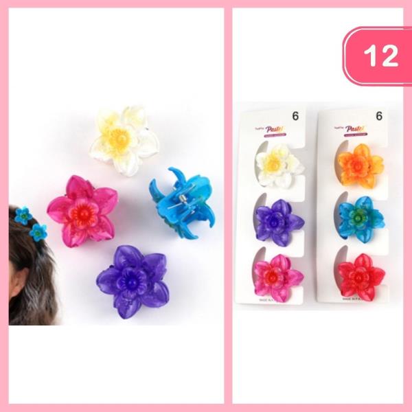 FLOWER HAIR CLAW CLIP (12 UNITS)