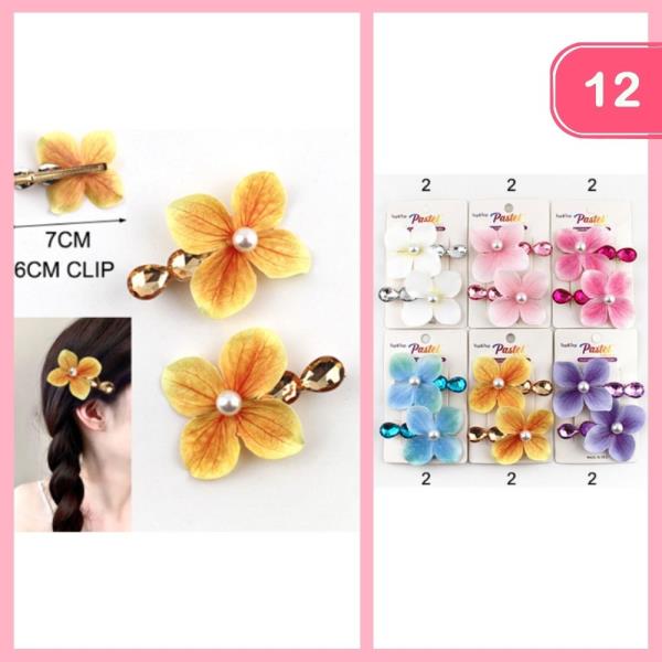 FLOWER HAIR PIN (12 UNITS)