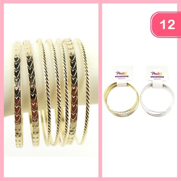 HEART BANGLE BRACELET (12 UNITS)