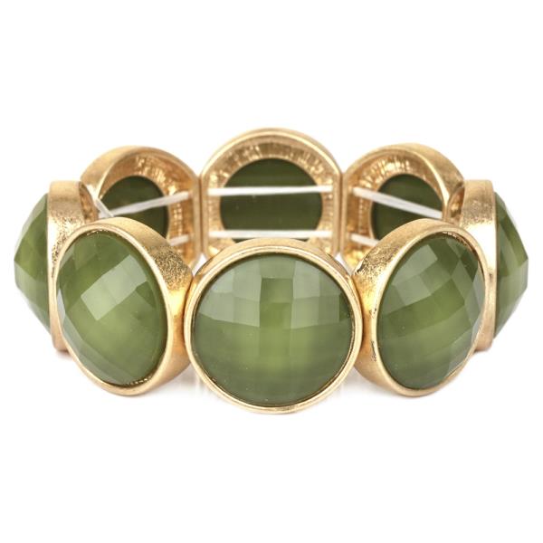 EPOXY STONE ELASTIC BRACELET