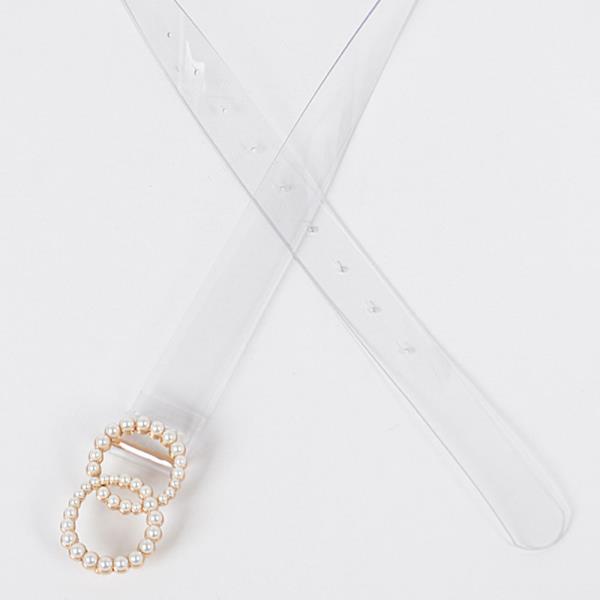 PEARL BUCKLE TRANSPARENT BELT