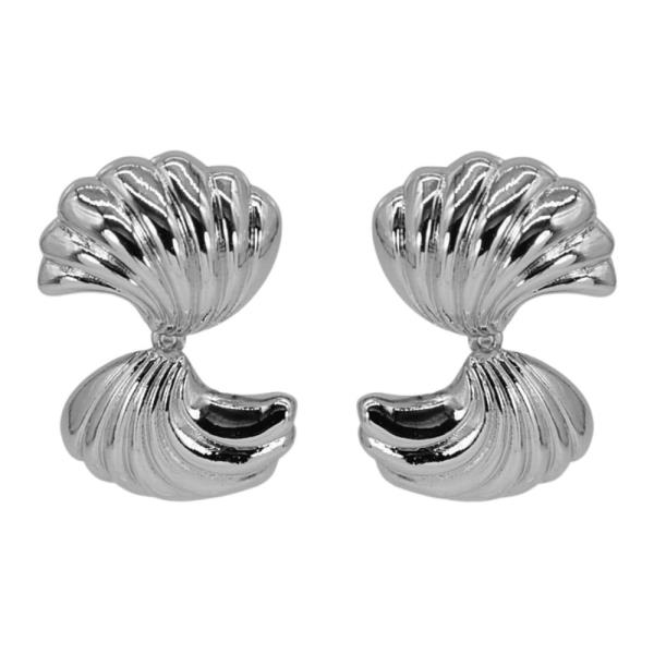 SEALIFE RIBBED SHELL STUD EARRING