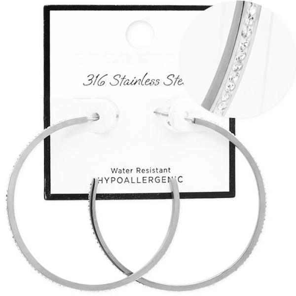 STAINLESS STEEL HOOP EARRING