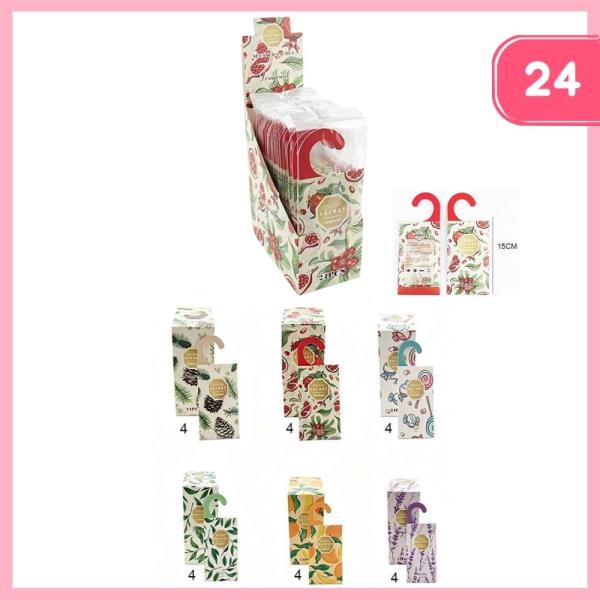 SCENTED SACHETS FRAGRANCE HANGER (12 UNITS)