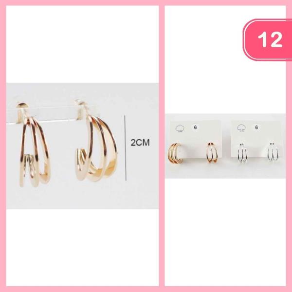 LAYERED HOOP EARRING (12 UNITS)
