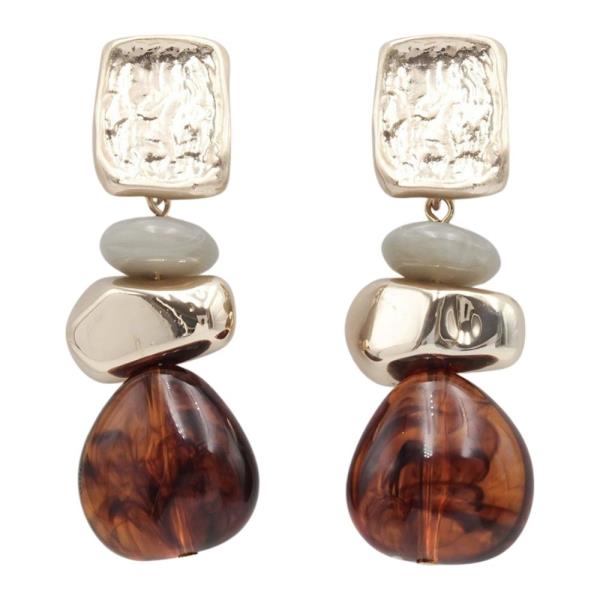 MIXED BEAD DROP EARRING