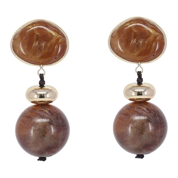 RESIN BEAD DROP EARRING