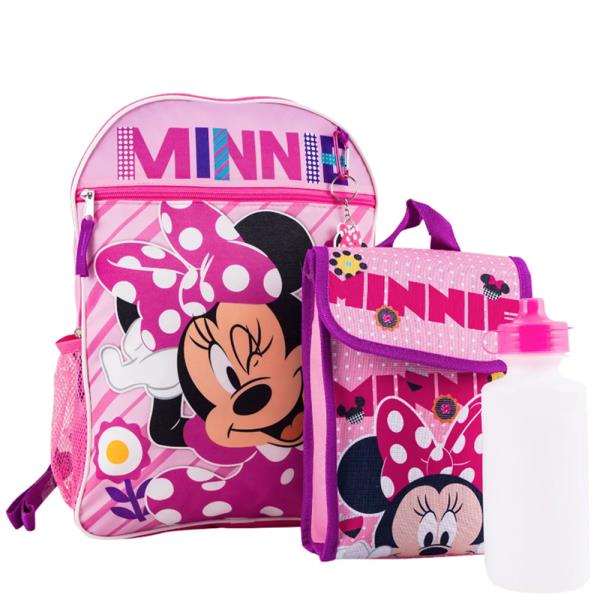 DISNEY MINNIE MOUSE 5PC BACKPACK SET