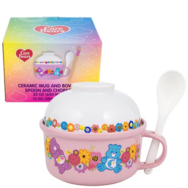 CARE BEARS CERAMIC MUG BOWL W SPOON CHOPSTICKS