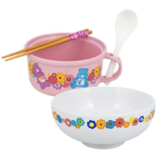 CARE BEARS CERAMIC MUG BOWL W SPOON CHOPSTICKS