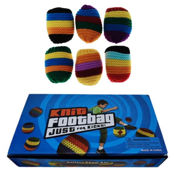 KNIT FOOTBAG JUST FOR KICKS TOY (12 UNITS)