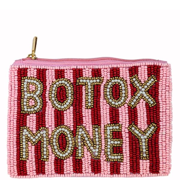 SEED BEAD BOTOX MONEY COIN PURSE BAG