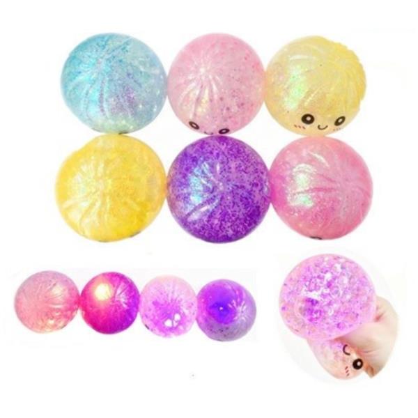 LIGHT UP DUMPLING SQUISHY SQUEEZE TOY (12 UNITS)