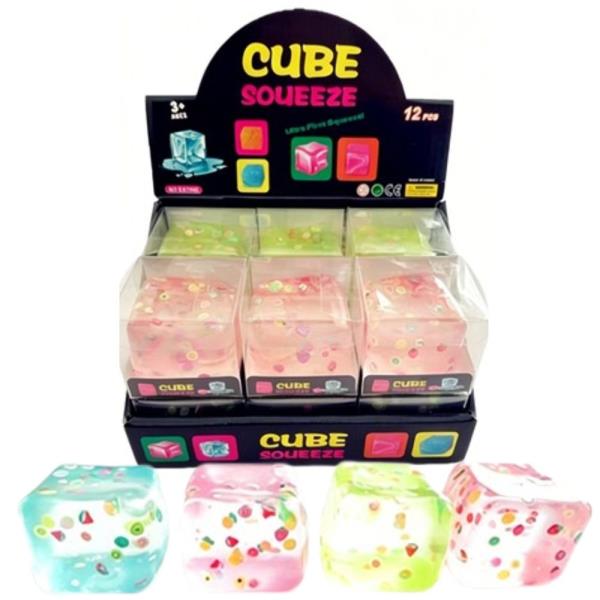 BLOCK SQUISHY SQUEEZE TOY (12 UNITS)