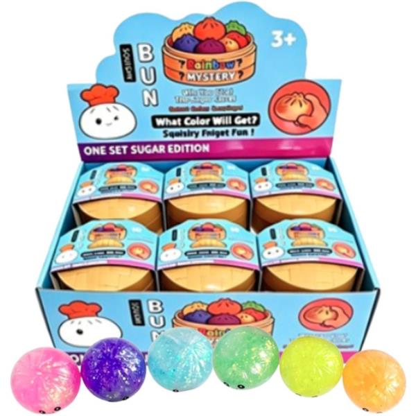 GLOW IN THE DARK DUMPLING SQUISHY SQUEEZE TOY (12 UNITS)