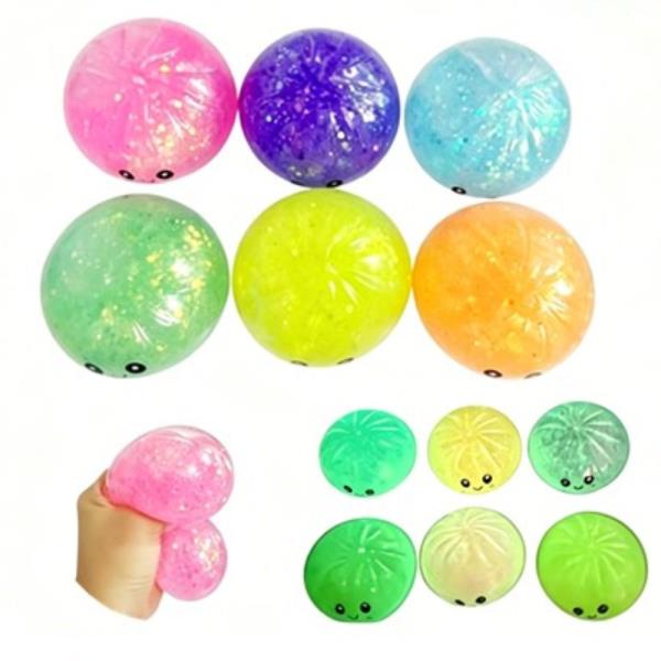 GLOW IN THE DARK DUMPLING SQUISHY SQUEEZE TOY (12 UNITS)