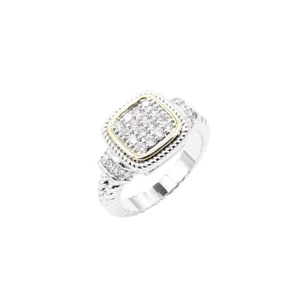 TWO TONE PLATED CZ RING