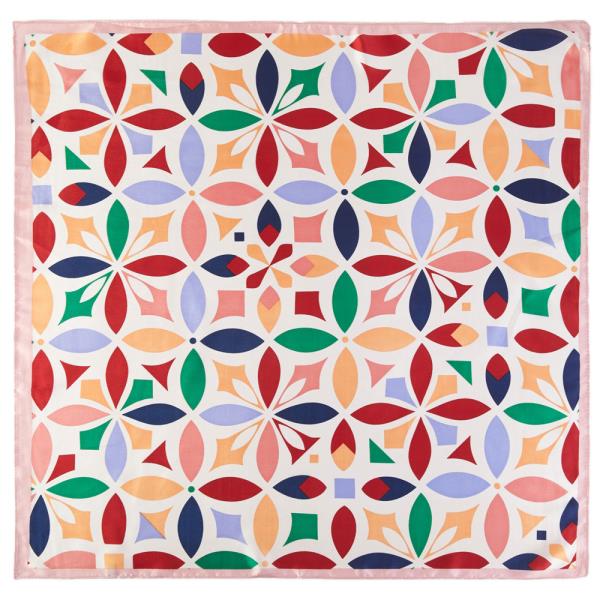 GEOMETRIC PETAL PRINT MULTICOLOR PRINT BANDANA
