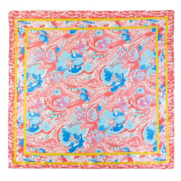VIBRANT WATERCOLOR FLORAL PRINT BANDANA