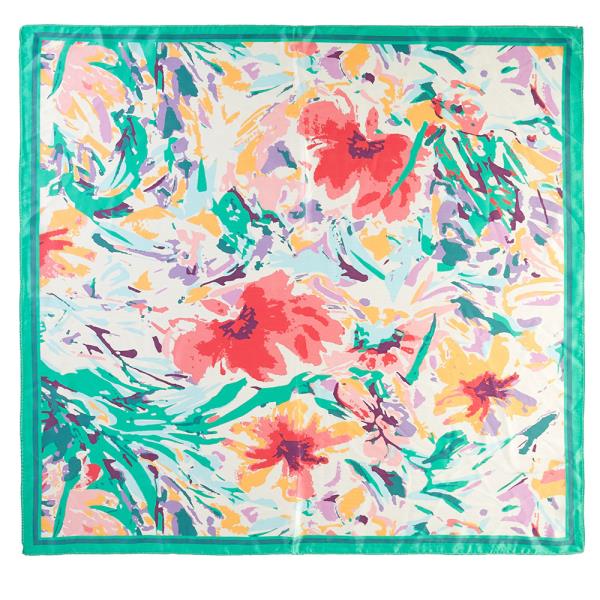 VIBRANT FLORAL ABSTRACT PRINT BANDANA