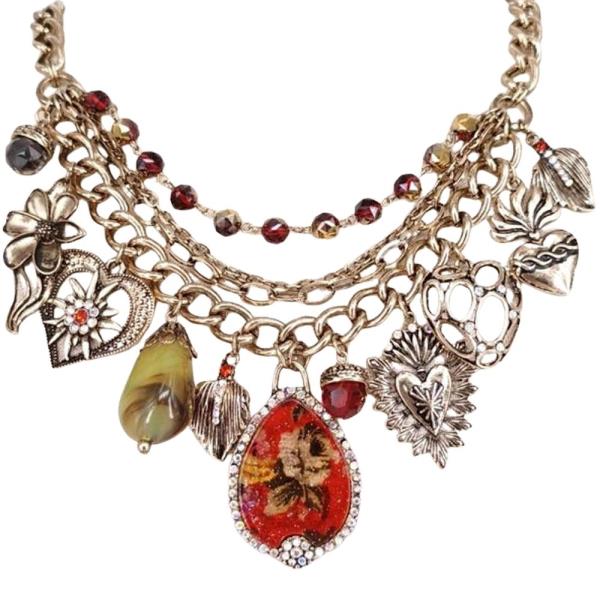 WESTERN MULTI CHARM STATEMENT NECKLACE