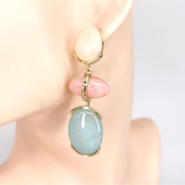 MULTI STONE LINEAR DROP EARRING