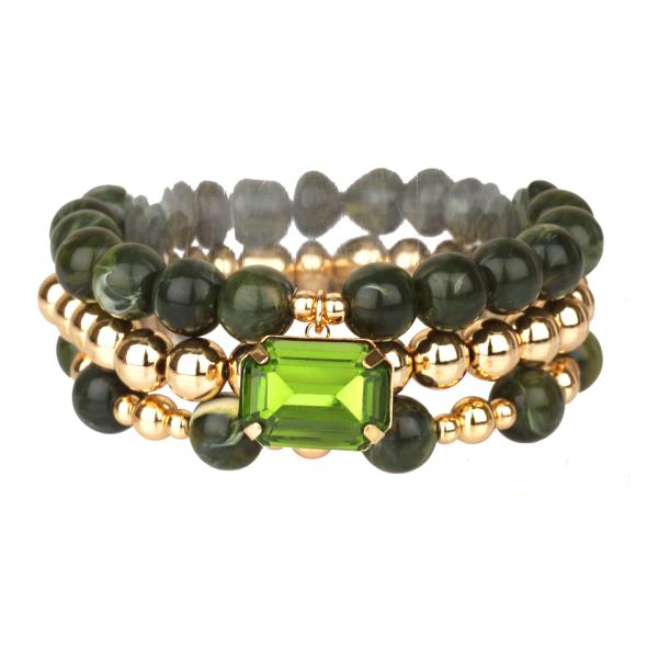 MARBLE CCB MULTI STACKABLE ELASTIC BRACELET