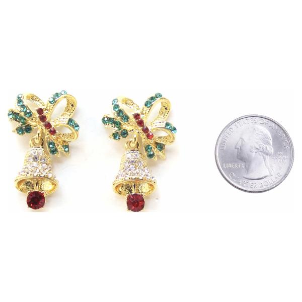 CHRISTMAS BELL STUD EARRING