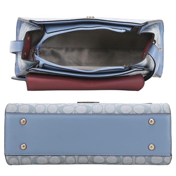 2IN1 OVAL PRINT SHOULDER BAG W WALLET SET