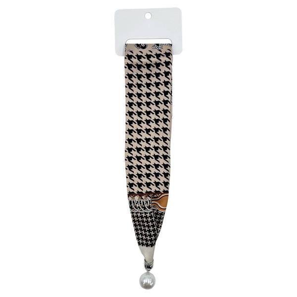 HOUNDSTOOTH SCARF NECKLACE