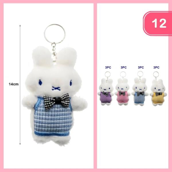 BUNNY PLUSH KEYCHAIN (12 UNITS)