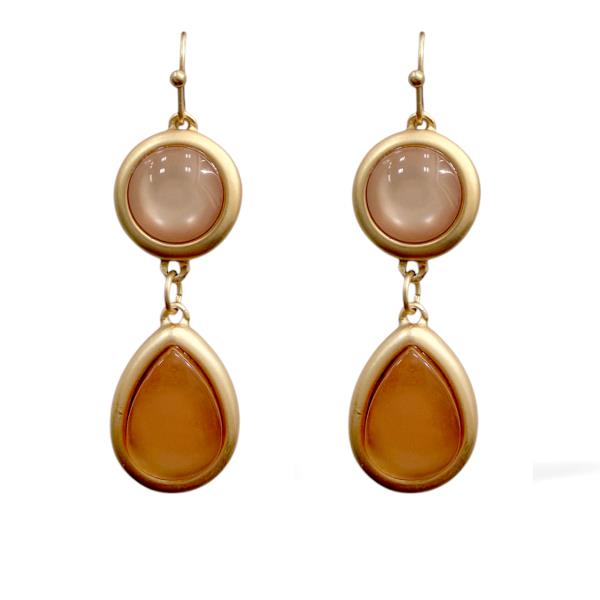FACETED RESIN TEARDROP DROP EARRING