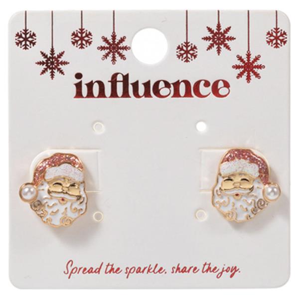 SANTA CLAUS SHAPED POST EARRING