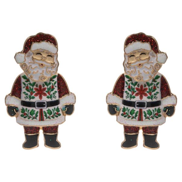 CHRISTMAS SANTA CLAUS POST EARRING
